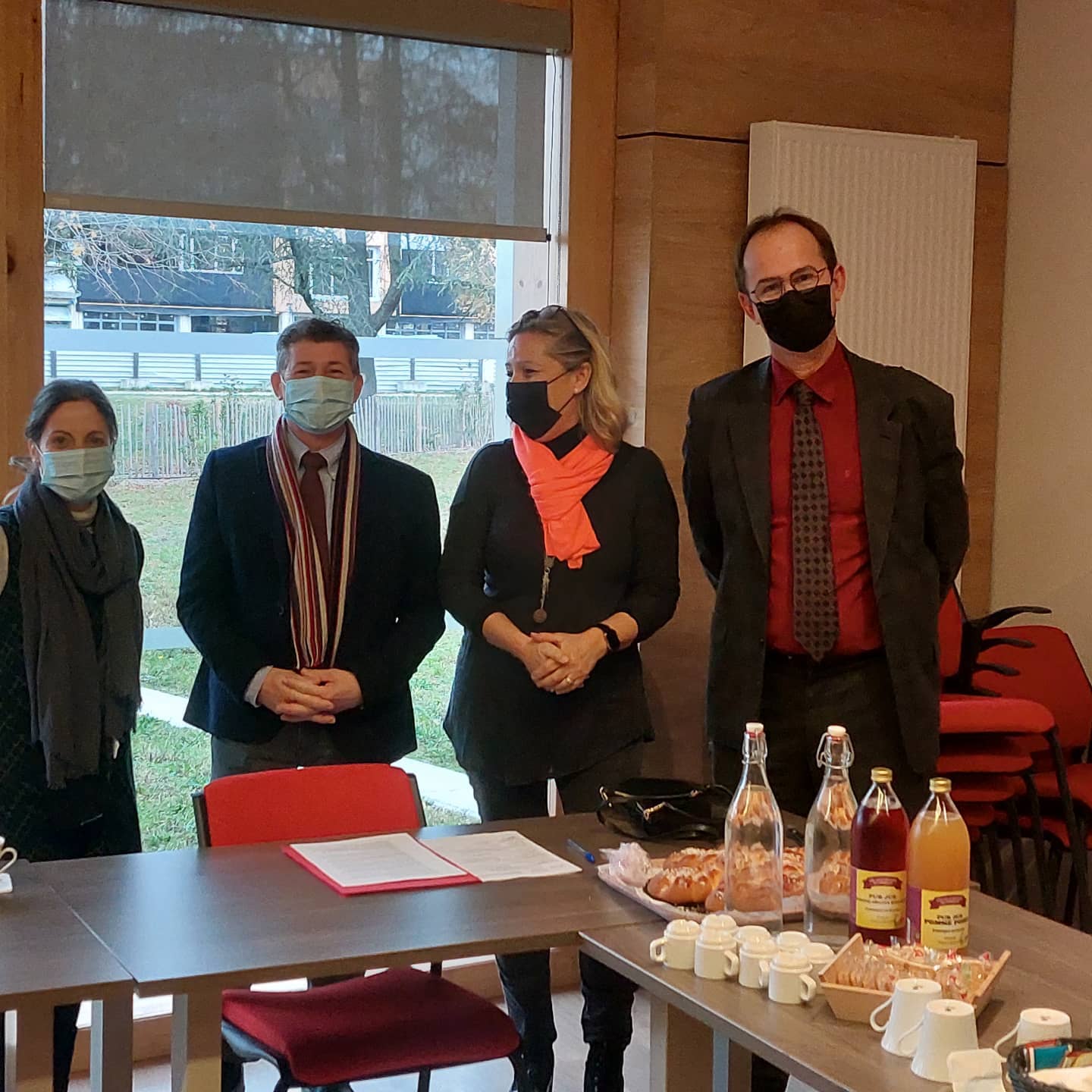 Une délégation chypriote accueillie au lycée du Dauphiné le 15 novembre 2021 par M. RISTE, proviseur