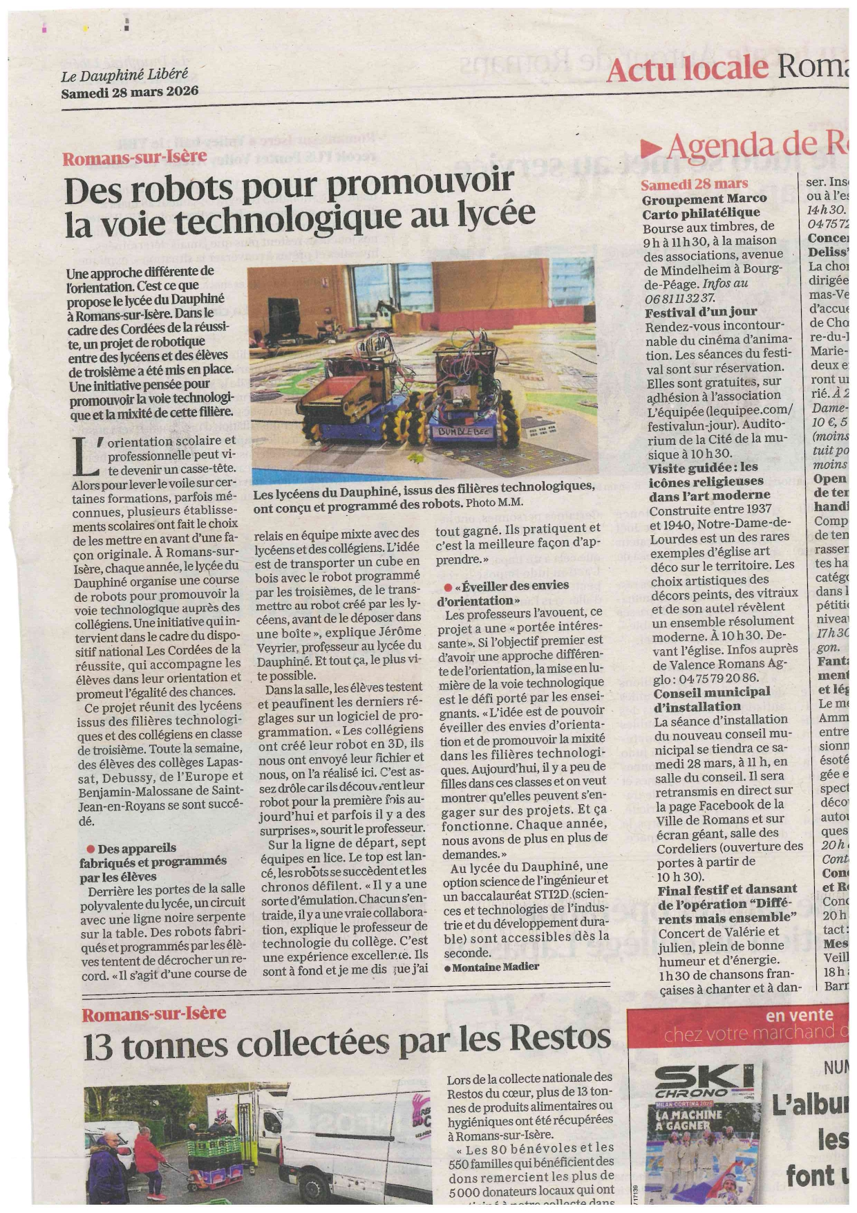 Le lycée du Dauphiné dans la presse